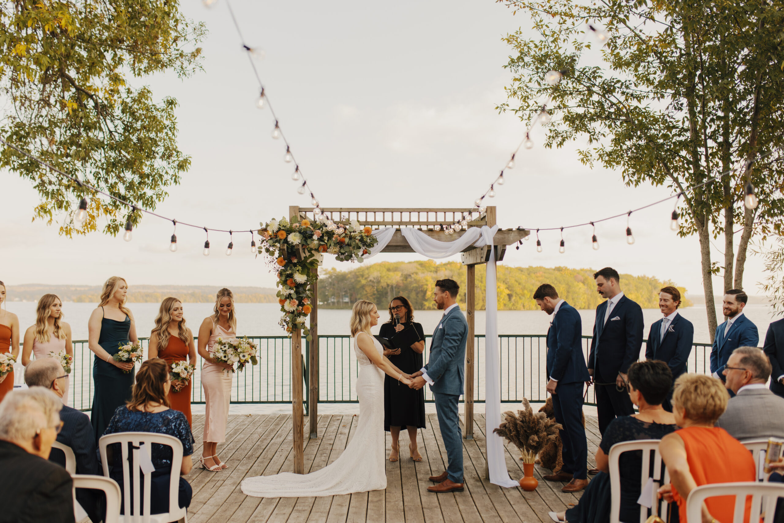 waterfront view wedding