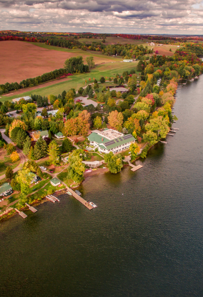 aerial view of resort